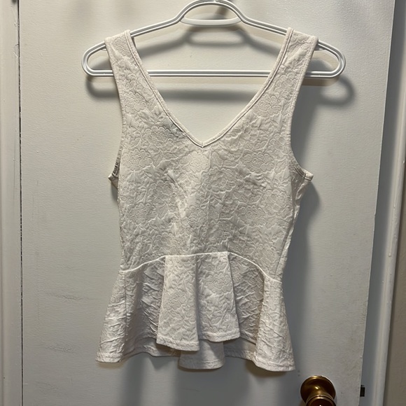 Top shop white peplum tank top - Picture 2 of 3